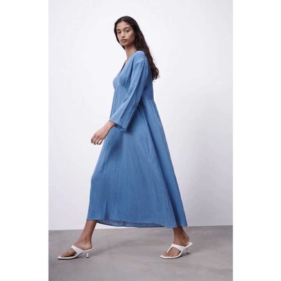 Zara Linen Blend Dress - Picture 9 of 11